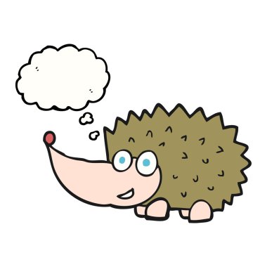 düşünce kabarcık karikatür kirpi