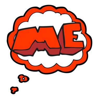 düşünce balonu sembolü karikatür