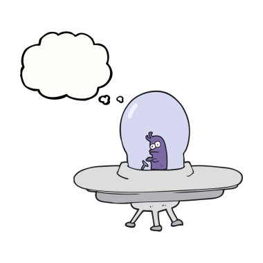 düşünce kabarcık karikatür uçan daire