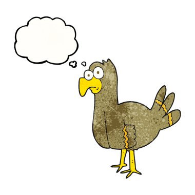 düşünce dokulu kabarcık karikatür kuş