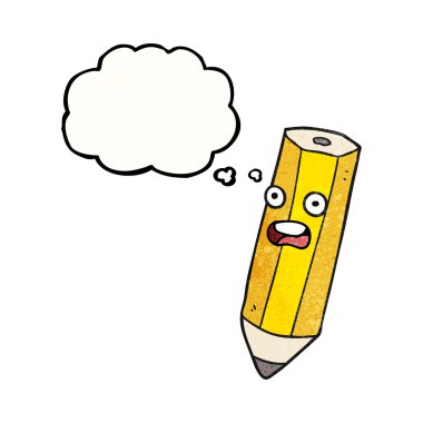 mutlu düşünce dokulu kabarcık karikatür kalem