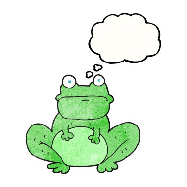 kabarcık dokulu karikatür kurbağa sandım