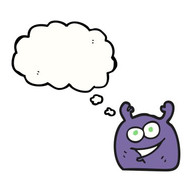 kabarcık karikatür küçük düşünce uzaylı