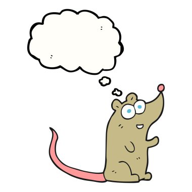 düşünce kabarcık karikatür fare