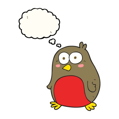 düşünce kabarcık karikatür robin