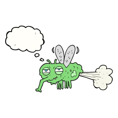 kabarcık karikatür brüt osuruk sinek düşündüm