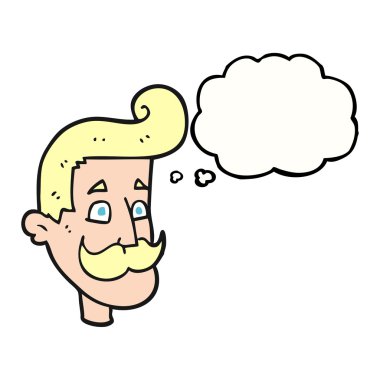 kabarcık karikatür adam bıyıklı