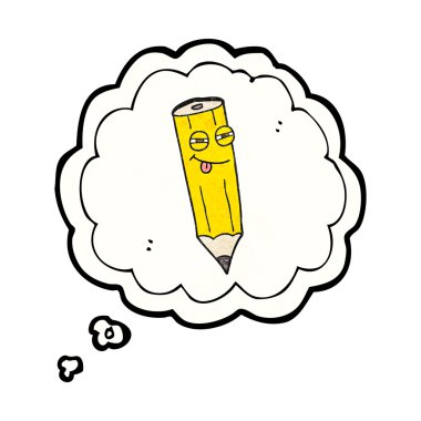kurnaz düşünce dokulu kabarcık karikatür kalem