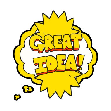 kabarcık karikatür harika fikir sembol sanıyordum