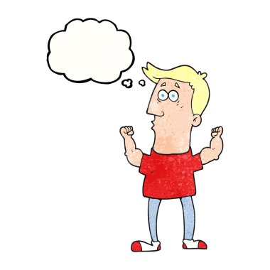 kabarcık dokulu karikatür şaşırmış adam esneme pazı sanıyordum