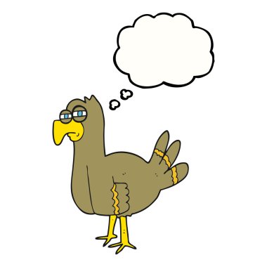 düşünce kabarcık karikatür kuş