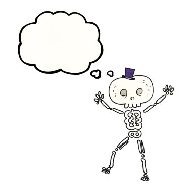 kabarcık dokulu karikatür iskelet dans sanıyordum