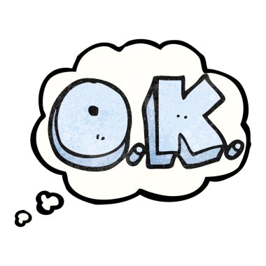 düşünce balonu karikatür kelime Tamam dokulu