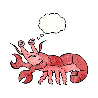 düşünce dokulu kabarcık karikatür ıstakoz