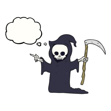 kabarcık karikatür ölüm tırpan ile sanıyordum