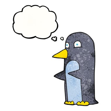 kabarcık dokulu karikatür penguen sanıyordum