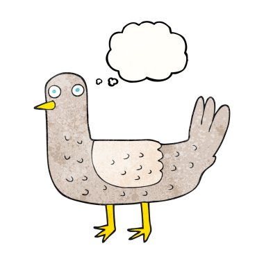 düşünce dokulu kabarcık karikatür kuş