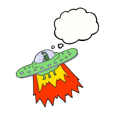 düşünce balonu karikatür ufo