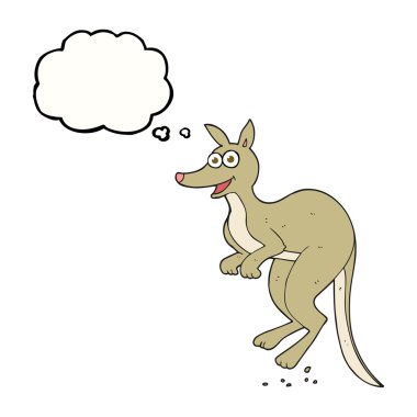 düşünce kabarcık karikatür kanguru