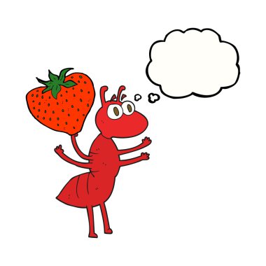 kabarcık karikatür karınca yiyecek taşıyan sanıyordum