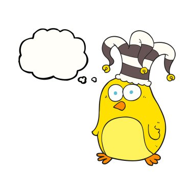 düşünce kabarcık karikatür komik kuş