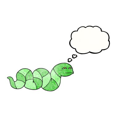 kabarcık dokulu karikatür yılan düşünce