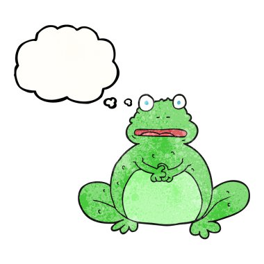 kabarcık dokulu karikatür kurbağa sandım