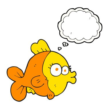 komik düşünce kabarcık karikatür balık