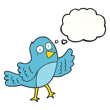 düşünce kabarcık karikatür kuş