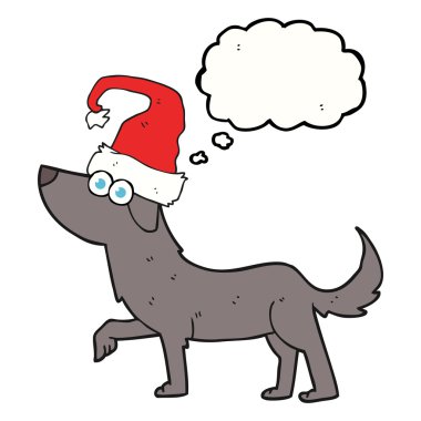 düşünce kabarcık karikatür köpek