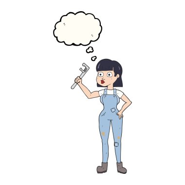 kabarcık karikatür kadın tesisatçı sanıyordum