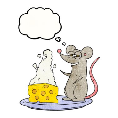 kabarcık dokulu karikatür fare peynir ile sanıyordum