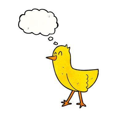 düşünce dokulu kabarcık karikatür kuş