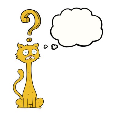 kabarcık karikatür meraklı kedi sandım