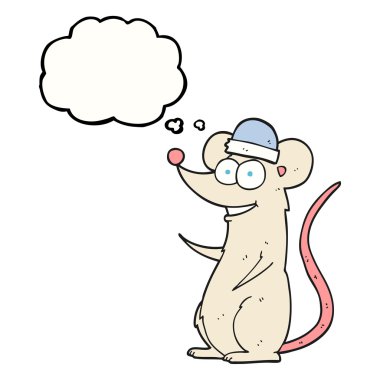 kabarcık karikatür mutlu fare sanıyordum