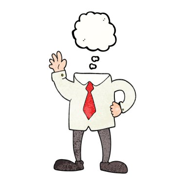 kabarcık dokulu karikatür başsız işadamı sanıyordum