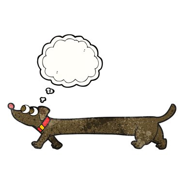 kabarcık dokulu karikatür dachshund sanıyordum