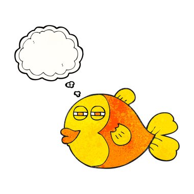 düşünce dokulu kabarcık karikatür balık