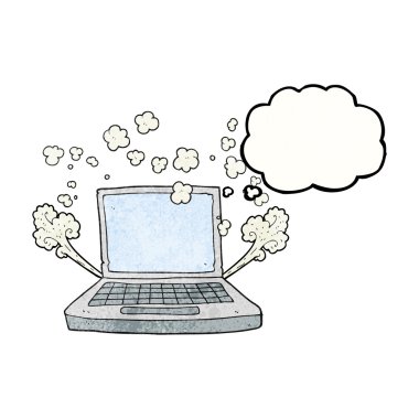 kabarcık dokulu karikatür dizüstü bilgisayar hata düşündüm