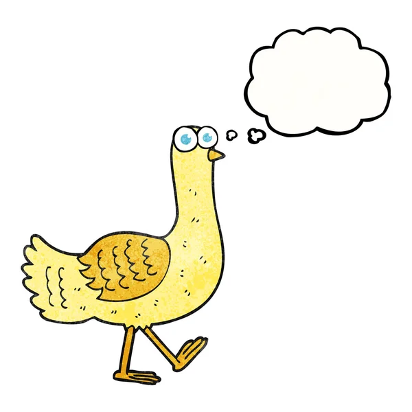 思考バブル テクスチャ漫画鳥 — ストックベクタ