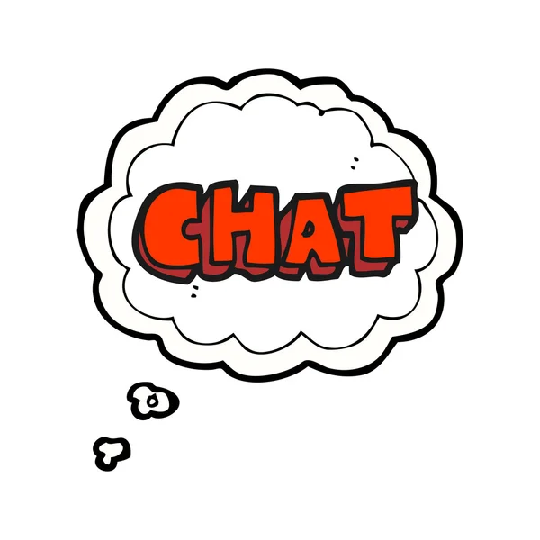 Burbuja de pensamiento símbolo de chat de dibujos animados — Vector de stock