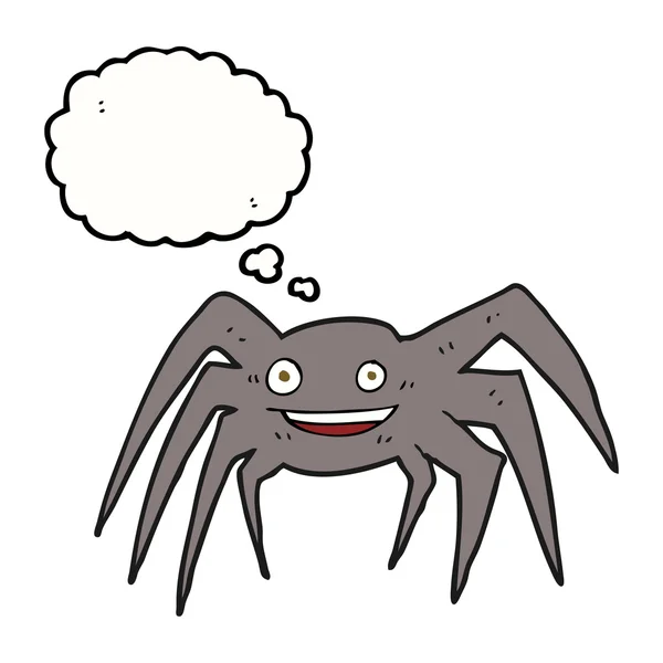 Trodde bubble cartoon happy spider — Stock vektor