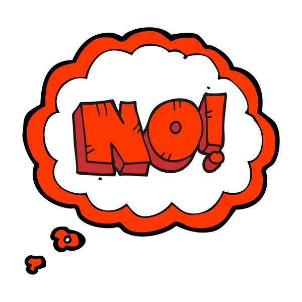 Pensée bulle dessin animé NON ! crier — Image vectorielle