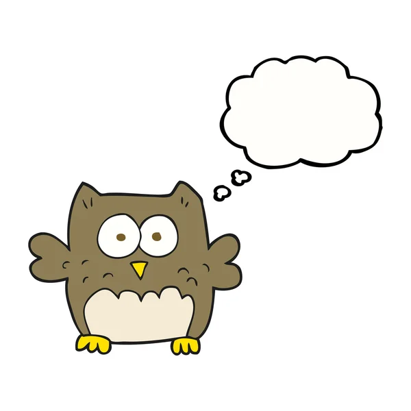 Thought bubble cartoon owl — Stock Vector