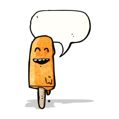 çizgi film Buz lolly ile konuşma balonu