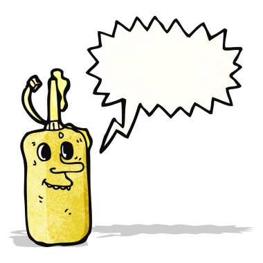 karikatür hardal şişesi