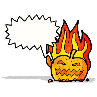 Spooky halloween balkabağı karikatür