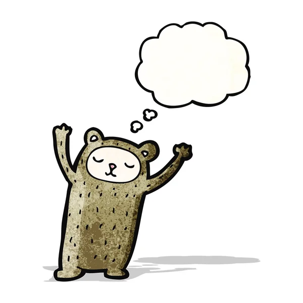Medvěd s myšlení bubliny cartoon — Stockový vektor