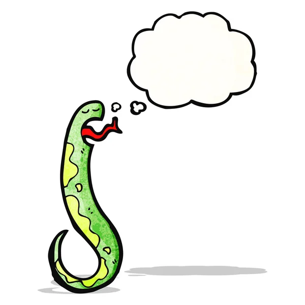 Kreskówki wąż z bańki myślowej — Wektor stockowy