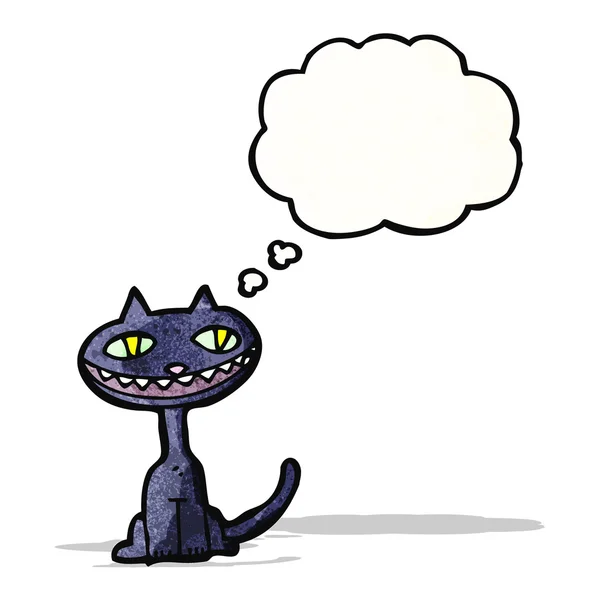 Halloween zwarte kat cartoon — Stockvector